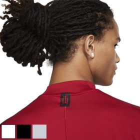 Sale! Nike Dri-Fit TW Vapor Mock Neck Golf Top S/Gym Red