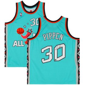 Scottie Pippen Chicago Bulls Autographed Michell & Ness Teal 1996 All-Star East Swingman Jersey