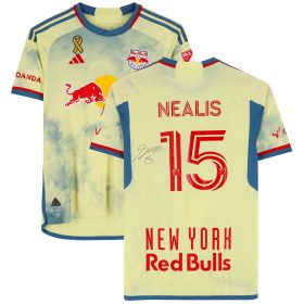 Sean Nealis New York Red Bulls Autographed Fanatics Authentic Match-Used #15 Yellow Jersey from the 2023 MLS Season