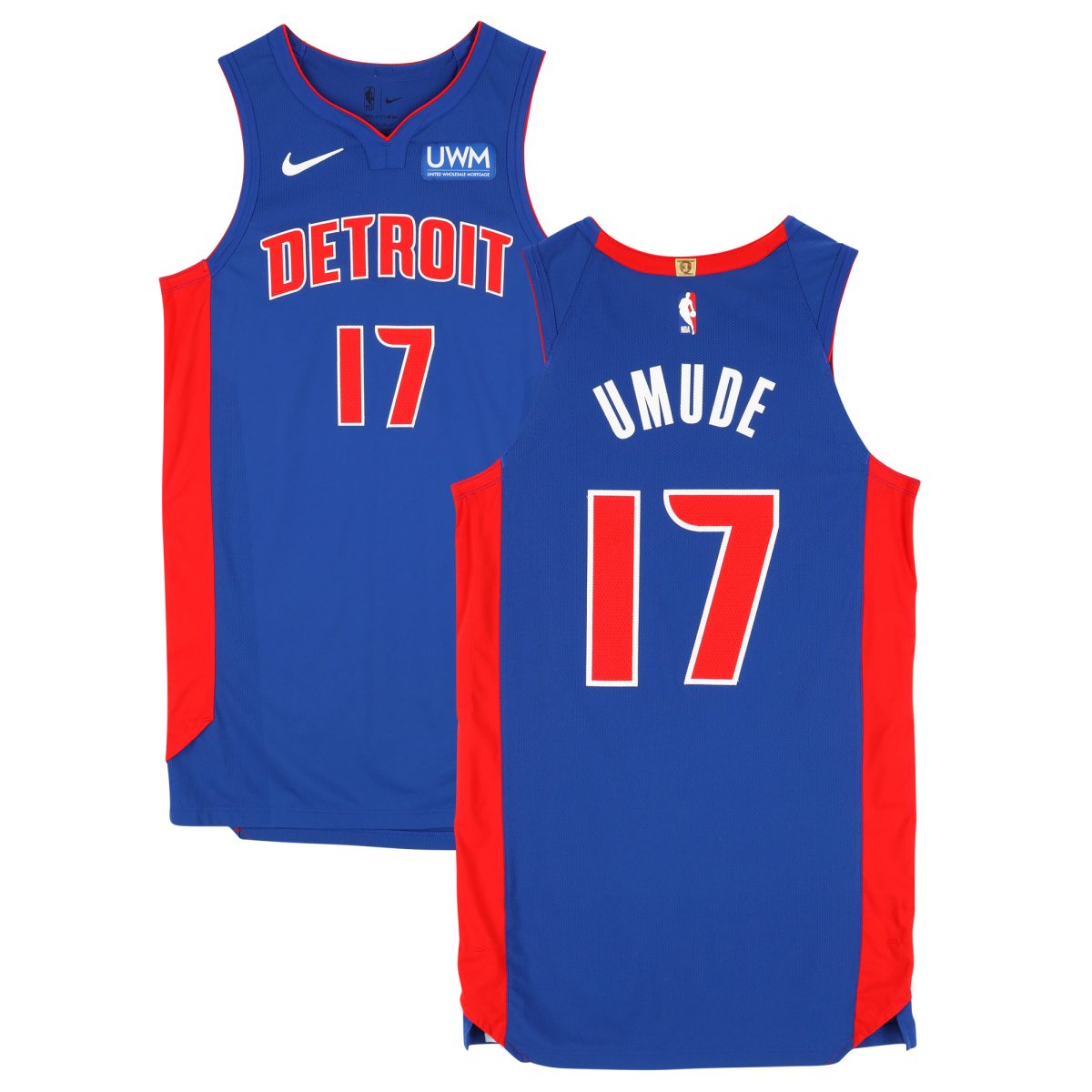 Stanley Umude Detroit Pistons Game-Used #17 Blue Jersey vs. New Orleans Pelicans on November 2, 2023