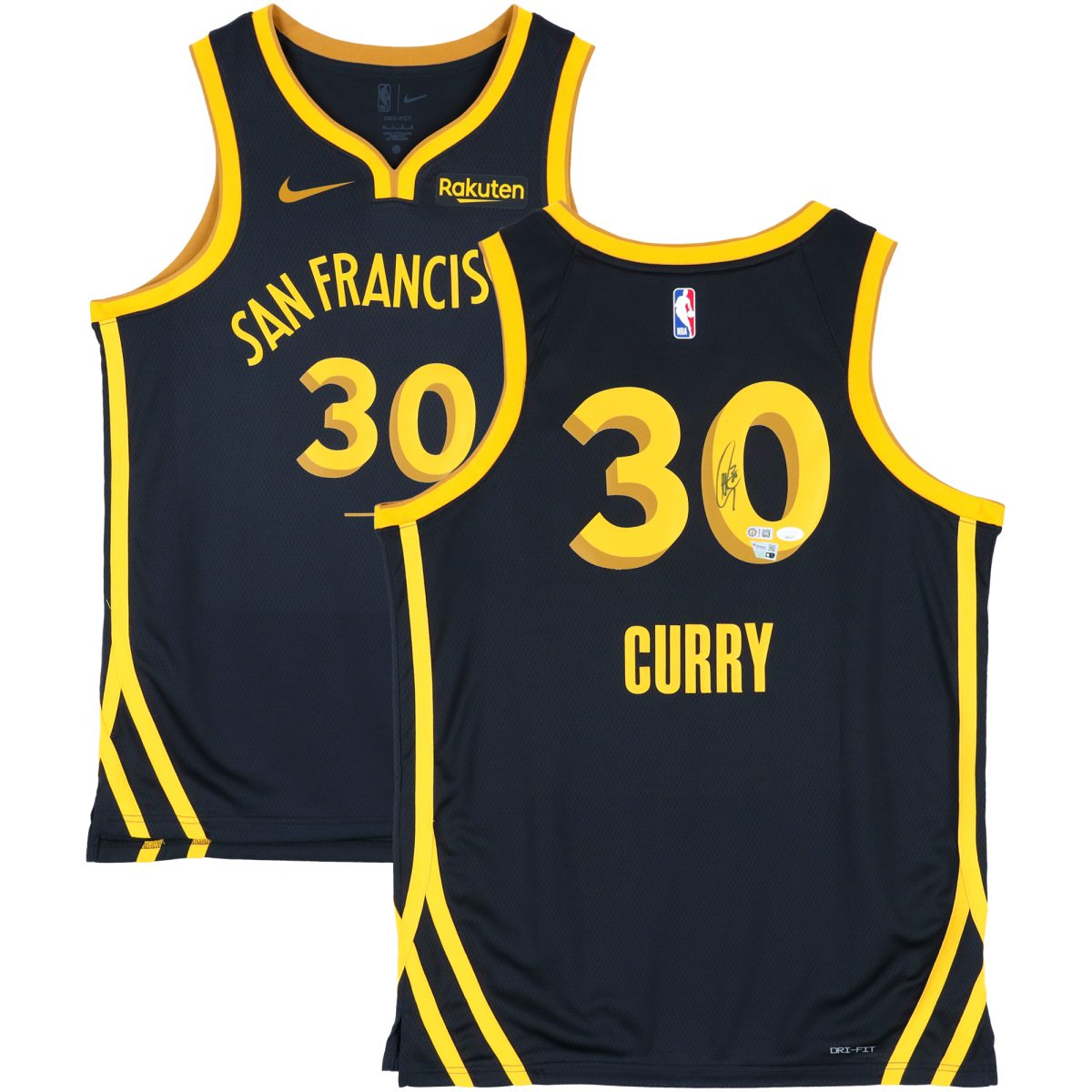 Stephen Curry Golden State Warriors Autographed Black Nike 2023-24 City Edition Swingman Jersey - JSA