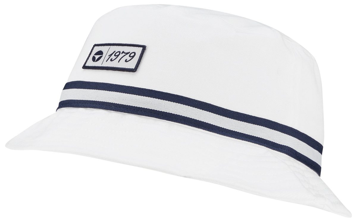 TaylorMade Vintage Twill Men's Golf Bucket Hat - White, Size: Small/Medium