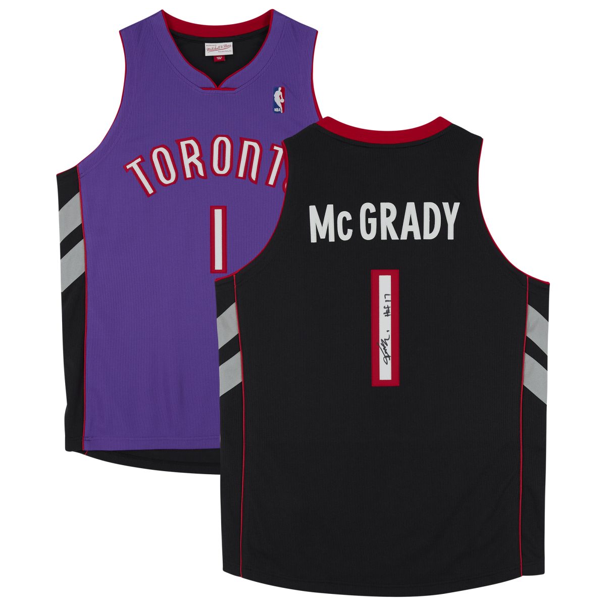 Tracy McGrady Purple Toronto Raptors Autographed 1999-00 Mitchell & Ness Hardwood Classics Authentic Jersey with "HOF 17" Inscription