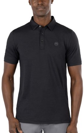 TravisMathew Heating Up Men's Golf Polo - Black, Size: Small