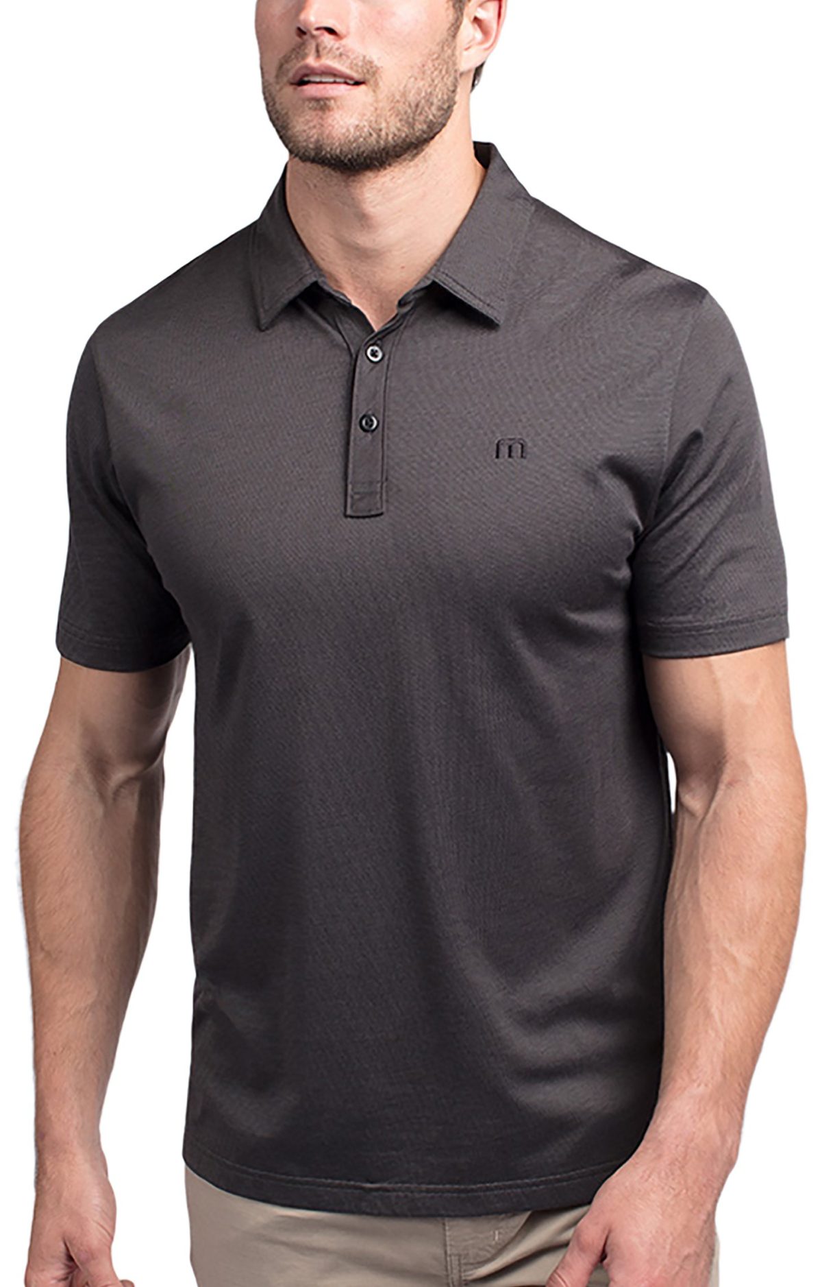 TravisMathew Zinna Men's Golf Polo Shirt - SALE COLORS - Black, Size: Small