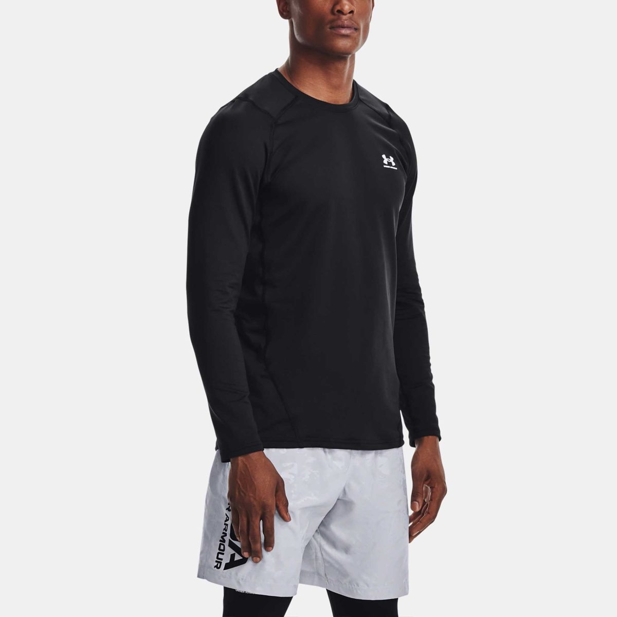 Under Armour ColdGear Fitted Crew Men's Running Apparel Black