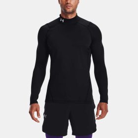 Under Armour ColdGear Fitted Mock Men's Running Apparel Black