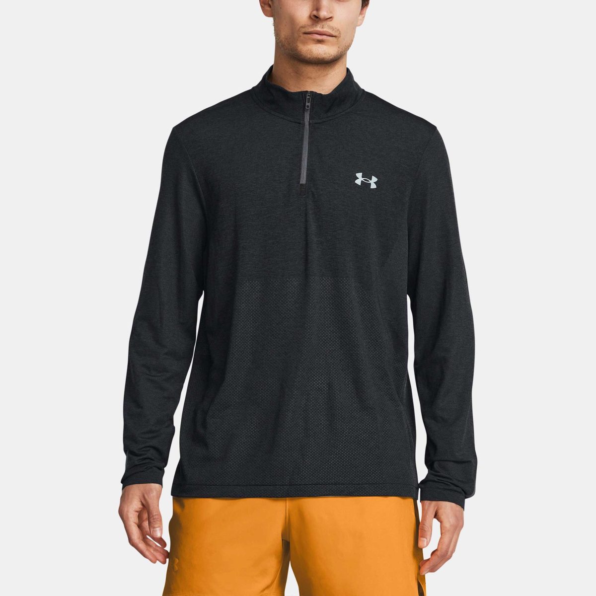 Under Armour Seamless Stride 1/4 Zip Men's Running Apparel Castlerock