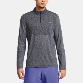 Under Armour Seamless Stride 1/4 Zip Men's Running Apparel Celeste