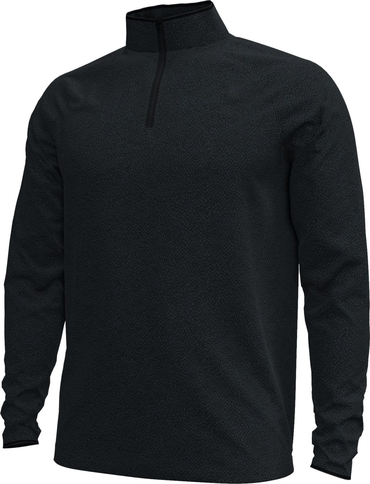 Under Armour UA T2 Green Shellrix Print Quarter Zip Men's Golf Pullover - Black, Size: Small