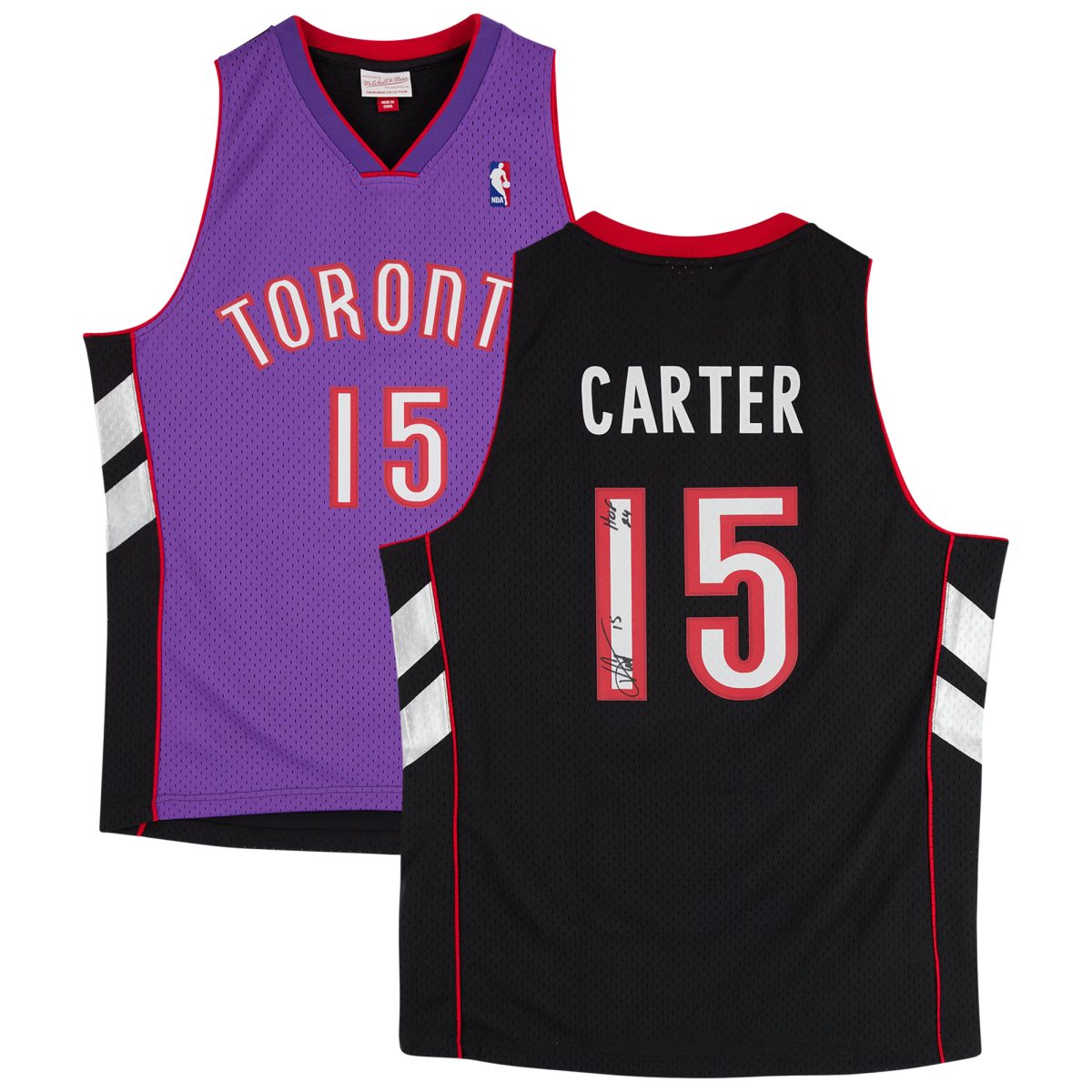 Vince Carter Toronto Raptors Autographed Mitchell & Ness Light Purple 1999-2000 Swingman Jersey with "HOF 24" Inscription