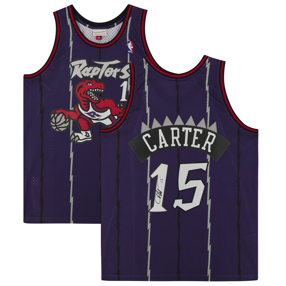 Vince Carter Toronto Raptors Autographed Purple 1999 Mitchell & Ness Swingman Jersey