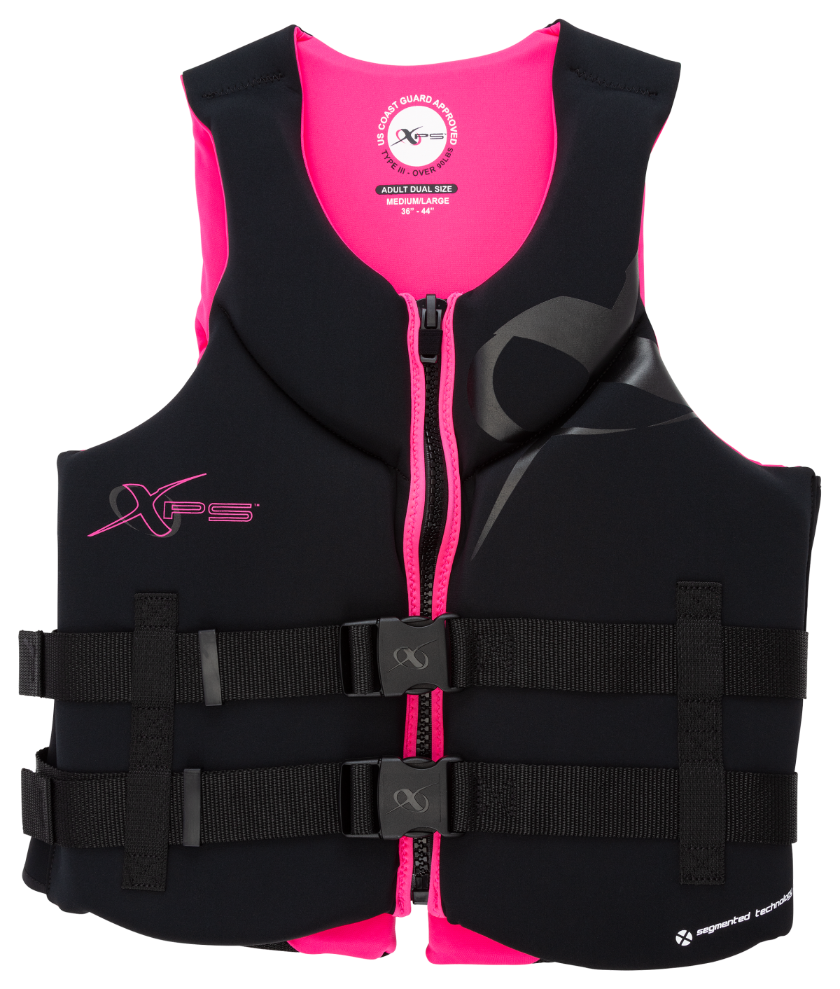 XPS Segmented Neoprene Life Jacket - Black/Pink - M/L