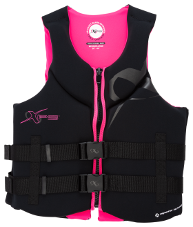 XPS Segmented Neoprene Life Jacket - Black/Pink - M/L