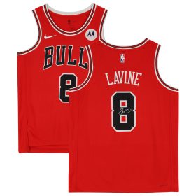 Zach LaVine Chicago Bulls Autographed Red Nike 2022-23 Icon Swingman Jersey