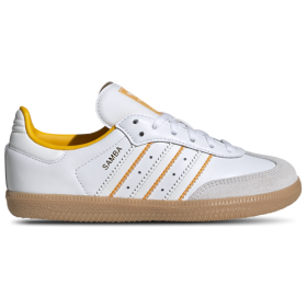 adidas Originals Boys adidas Originals Samba - Boys' Preschool Shoes Crystal White/White/Crew Yellow Size 12.0