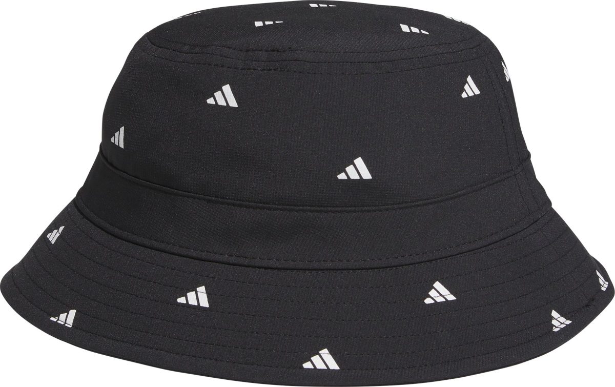 adidas Womens Printed Golf Bucket Hat - Black, Size: One Size