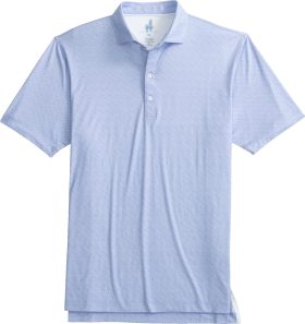 johnnie-O Julian Printed Featherweight Performance Men's Golf Polo - Blue, Size: X-Large