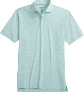 johnnie-O Lyndonn Stripe Men's Golf Polo - Green, Size: X-Large