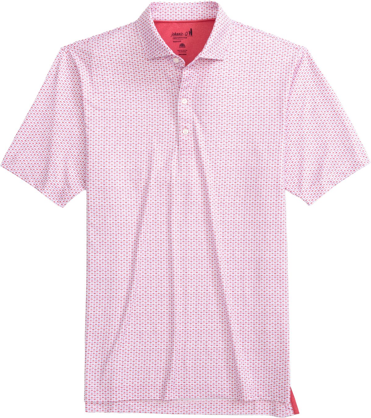 johnnie-O OMalley Printed Jersey Performance Men's Golf Polo - Red, Size: Medium