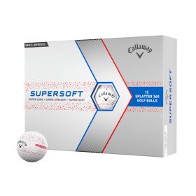 2024 Callaway Supersoft Splatter 360 Golf Balls (1 Dozen) - Red