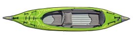 Advanced Elements AdvancedFrame Convertible Inflatable Kayak in Green