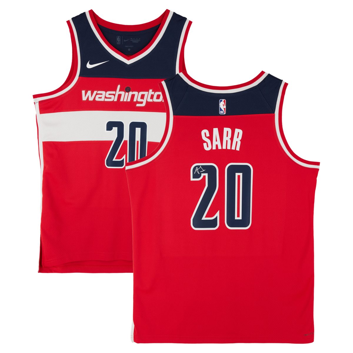 Alexandre Sarr Washington Wizards Autographed Nike Red Icon Edition Swingman Jersey