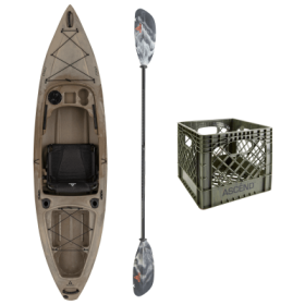 Ascend FS10 Sit-In Angler Kayak Package - Desert Storm