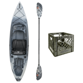 Ascend FS10 Sit-In Angler Kayak Package - Titanium