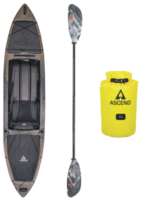 Ascend H12 Sit-In Hybrid Kayak Package - Camo