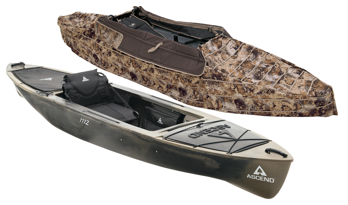 Ascend H12 Sit-In Hybrid Kayak with Northern Flight Kayak Blind