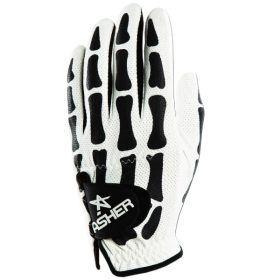 Asher Death Grip Cooltech Golf Glove - Mens White/Black