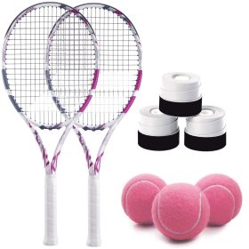 Babolat Evo Aero Pink Tennis Racquet Doubles Player Pack