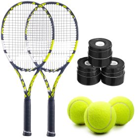 Babolat Evo Aero Yellow Tennis Racquet Doubles Player Pack