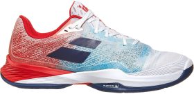 Babolat Men's Jet Mach 3 All Court Tennis Shoes (White/Estate Blue)