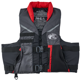 Bass Pro Shops Deluxe Fishing Life Vest - Black/Grey - 2XL/4XL