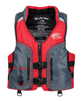 Bass Pro Shops Deluxe Fishing Life Vest - Red - 3XL