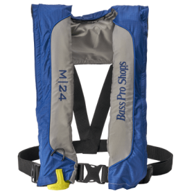 Bass Pro Shops M24 Manual Inflatable Life Vest - Blue/Gray