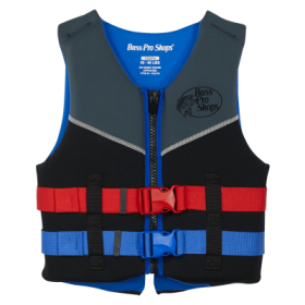 Bass Pro Shops Nuprene Life Vest for Kids - Grey/Black/Royal