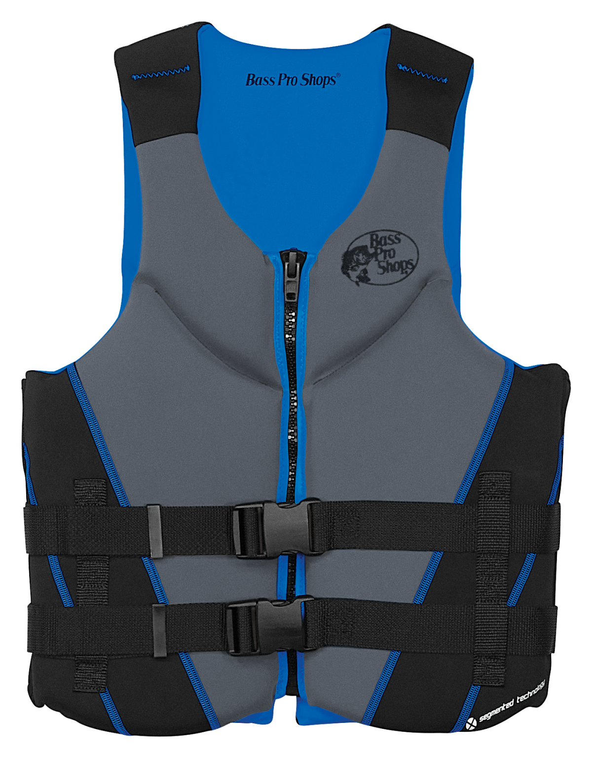 Bass Pro Shops Segmented Neoprene Life Jacket - Royal/Grey/Black - 2XL/3XL