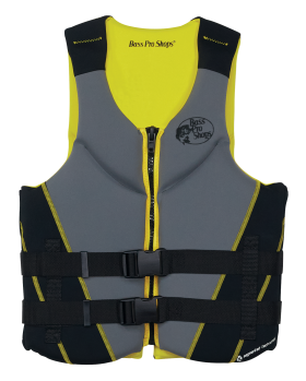 Bass Pro Shops Segmented Neoprene Life Jacket - Yellow/Grey/Black - 2XL/3XL