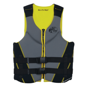 Bass Pro Shops Segmented Neoprene Life Jacket - Yellow/Grey/Black - S/M