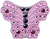 Bella Crystal Ball Marker - Pink Butterfly