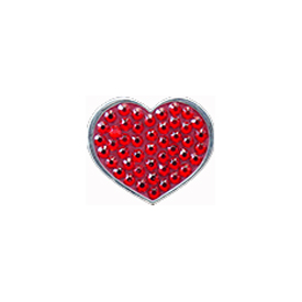 Bella Crystal Ball Marker - Ruby Heart