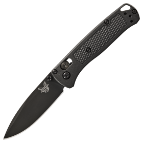 Benchmade Mini Bugout Carbon-Coated Drop-Point Folding Knife with CF-Elite Handle