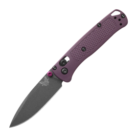 Benchmade Mini Bugout Drop-Point Folding Knife - Dark Purple