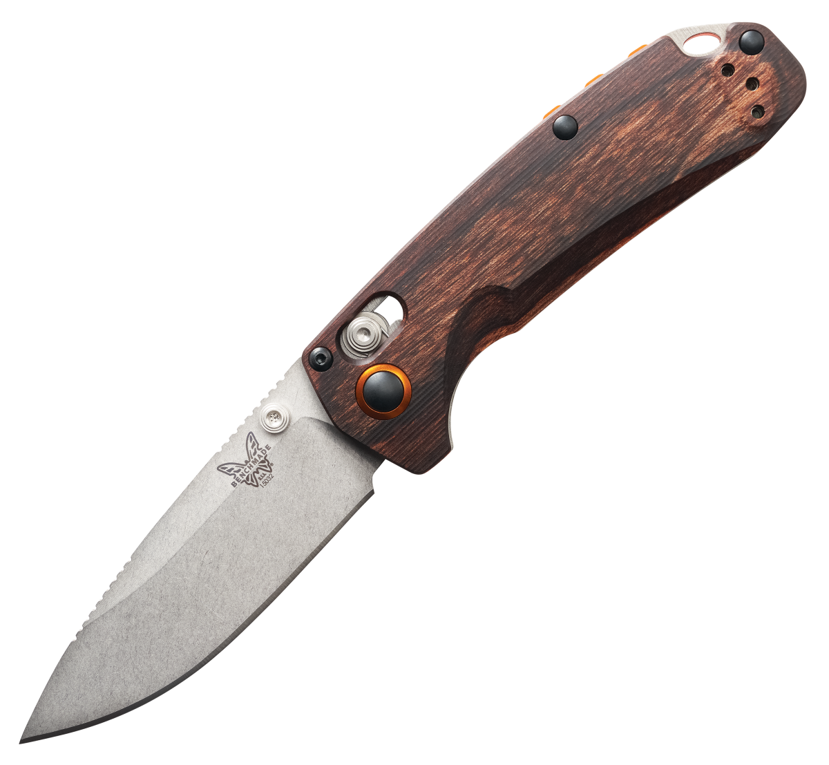 Benchmade North Fork Folding Knife with Stabilized Wood Scales