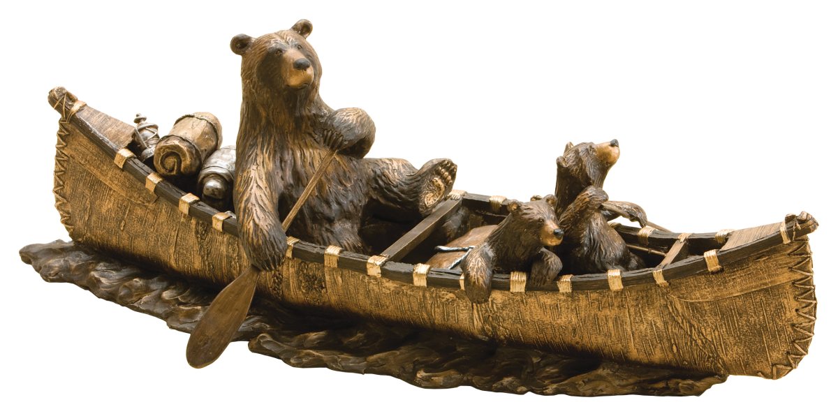 Big Sky Carvers Canoe Trip Figurine