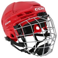 CCM Tacks 70 Youth Hockey Helmet Combo in Red