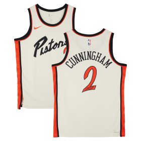 Cade Cunningham Detroit Pistons Autographed Cream Nike 2024-25 City Edition Swingman Jersey